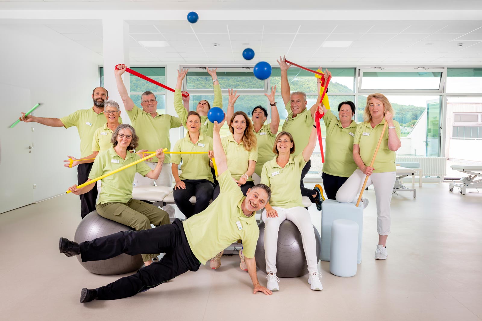 Team der Physiotherapie in den Kliniken Hartenstein